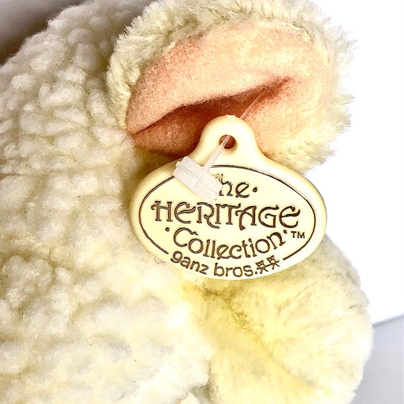NWT-Sweet Vintage Soft Pale Yellow Lamb-Heritage Collection Ganz Bros.-5” - Picture 3 of 5